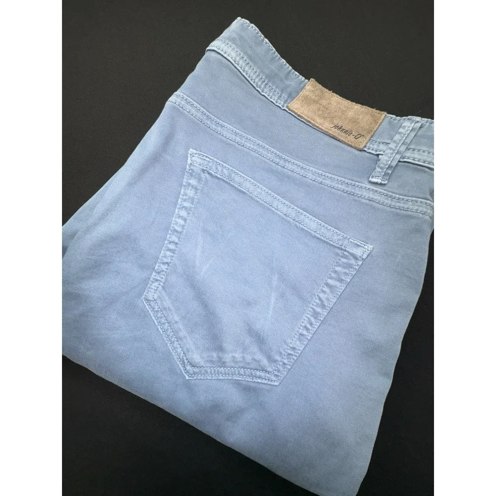 Johnnie-O Carmel Pants Men 34x34 5-Pocket Stretch JMPA100050 Blue Stretch Chinos